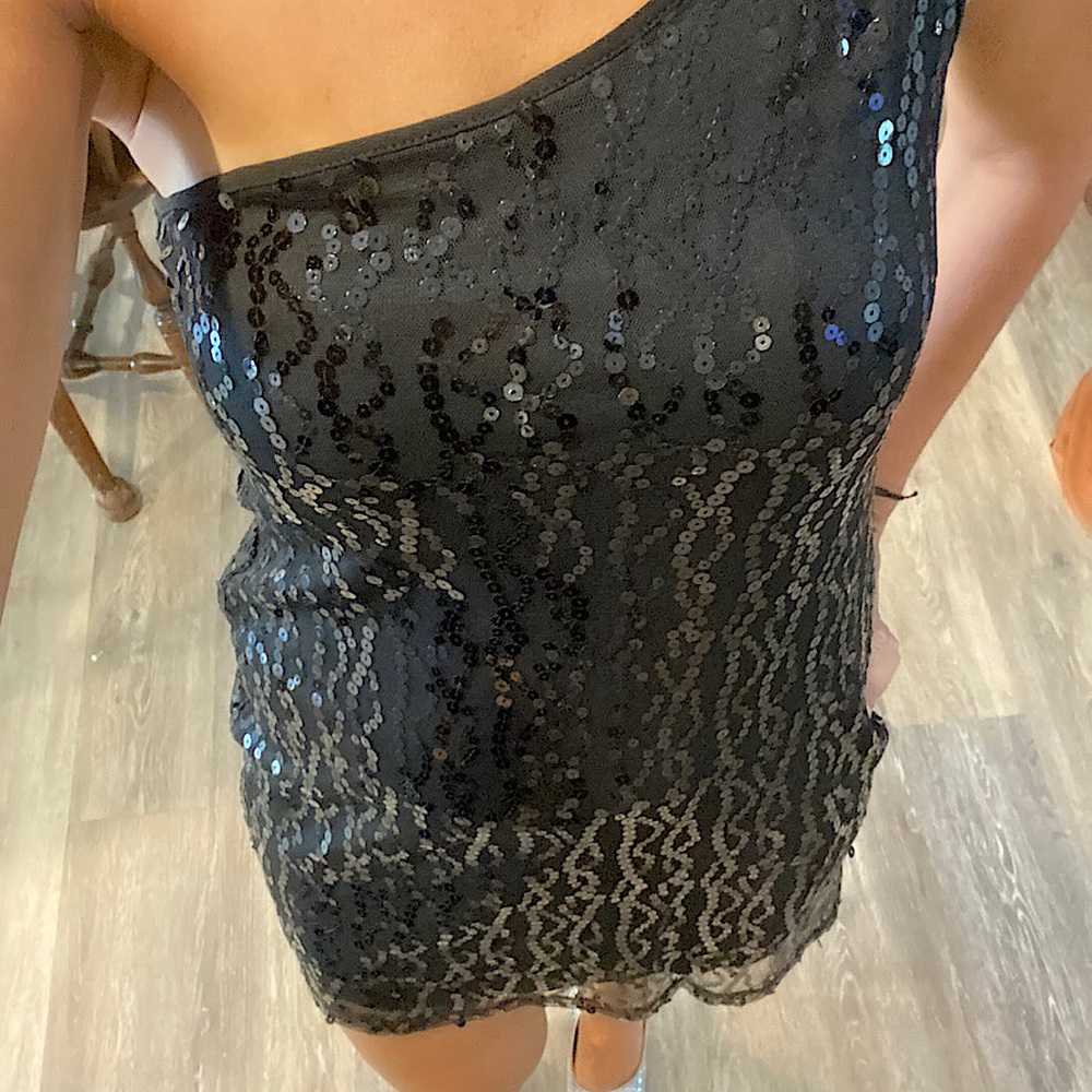 Black sequin dress